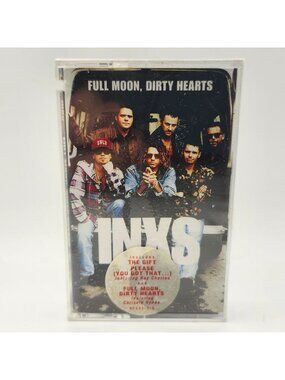INXS Full Moon Dirty Hearts Cassette 1993 Atlantic Records 82541-4 HYPE Sticker
